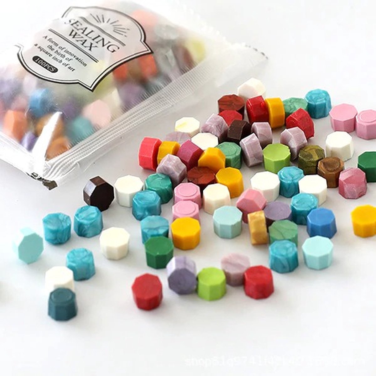 100 Stuks Wax Melts voor Stempelen - Multicolor kleurrijk - Hobby Kaarten