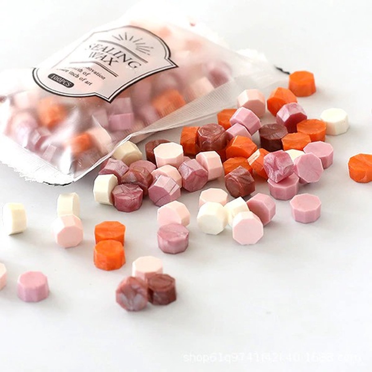 100 Stuks Wax Melts voor Stempelen - Multicolor warm - Hobby Kaarten