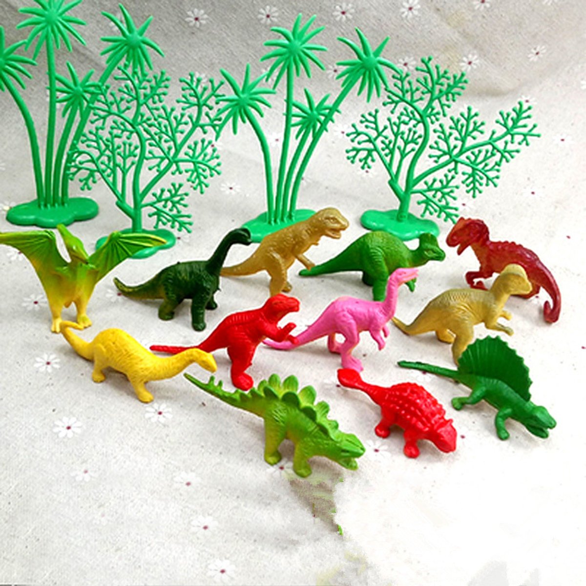 16-delige Set Decoratie Taart Topper Dinosaurs - Multi Dinosaurier