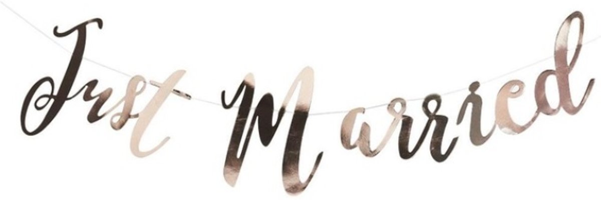 Slinger Just Married Banner - Rosegold