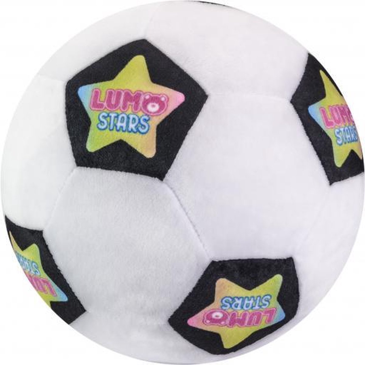 knuffel Ball Soccer Ball 24 cm pluche wit/zwart