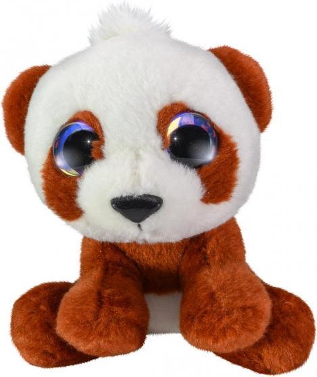 knuffel Panda Toto junior 15 cm pluche bruin/wit