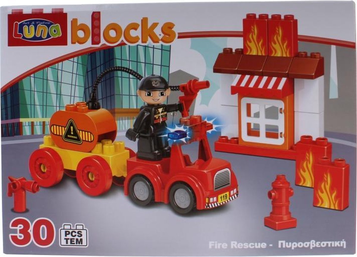 Blocks bouwset Fire Rescue 30-delig