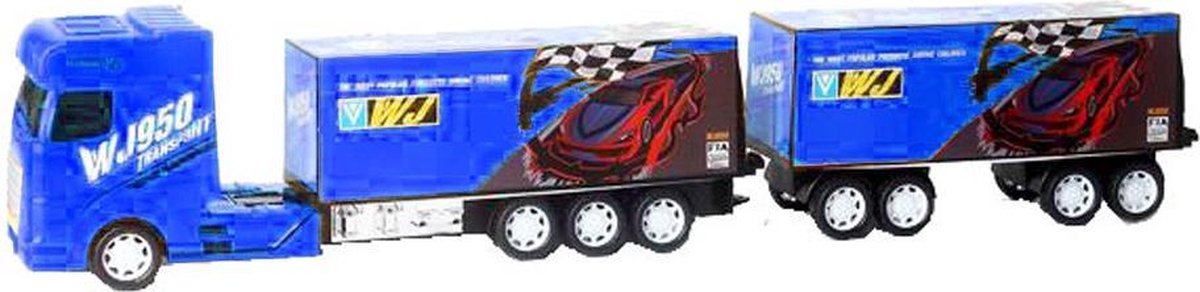 Luna Autotransporter Monstertrucks Jongens 1:30 Blauw 8-delig