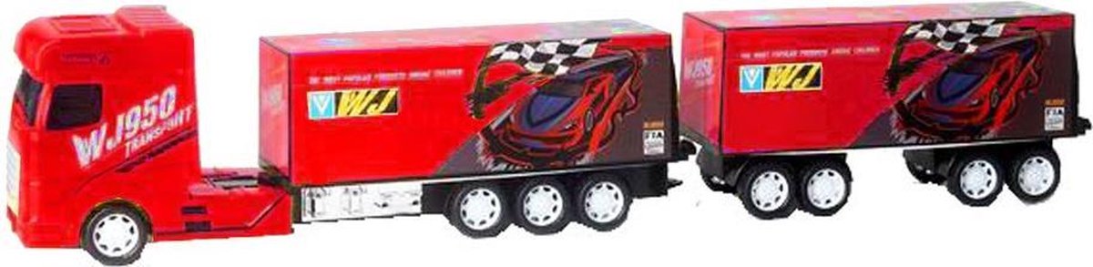 Luna Autotransporter Monstertrucks Jongens 1:30 Rood 8-delig