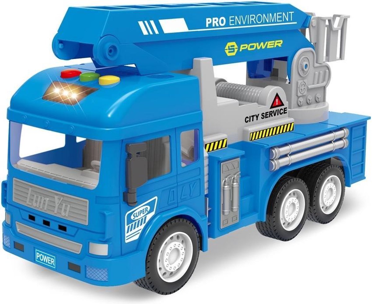 Luna Brandweerwagen Power Jongens 33 X 22 Cm Blauw