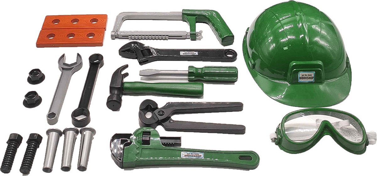 Luna Gereedschapset Powertool Junior Groen/grijs 19-delig