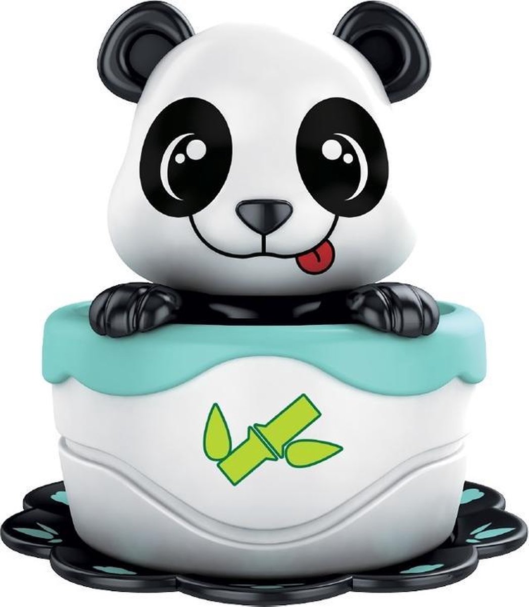 Luna Opwindfiguur Panda Junior 11 Cm Zwart/wit