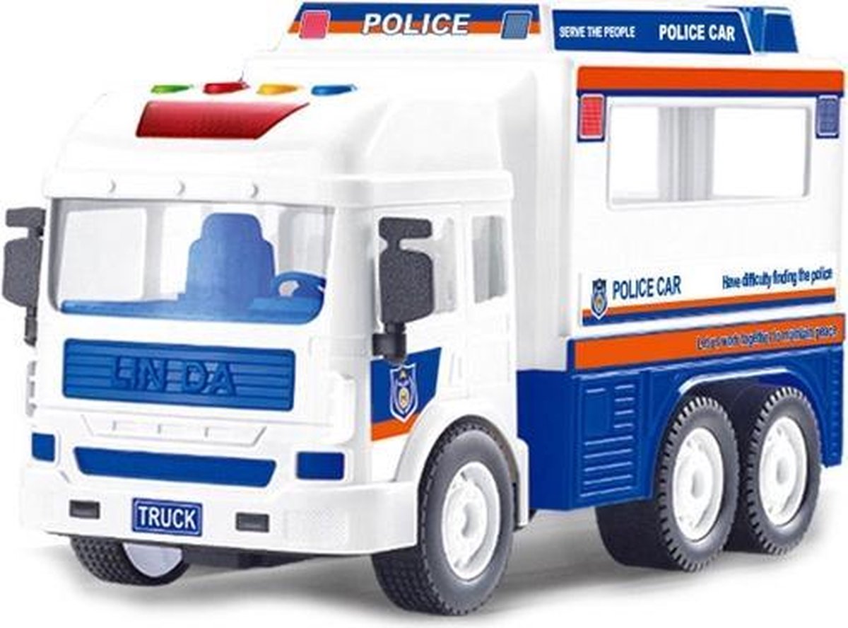 Luna Politiewagen Junior 25 Cm Blauw/wit