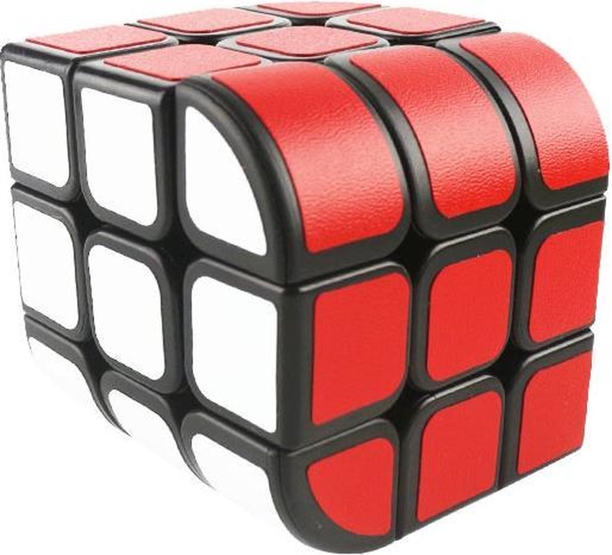 Luna Rubiks Cube Gebogen 3 X 3 Luna Rood/wit 17 X 21,5 Cm