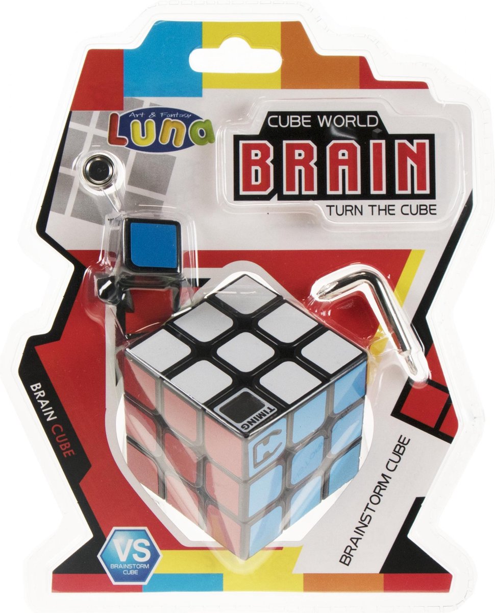 Luna Rubiks Cube Met Timer 3 X 3 Luna 5,8 Cm