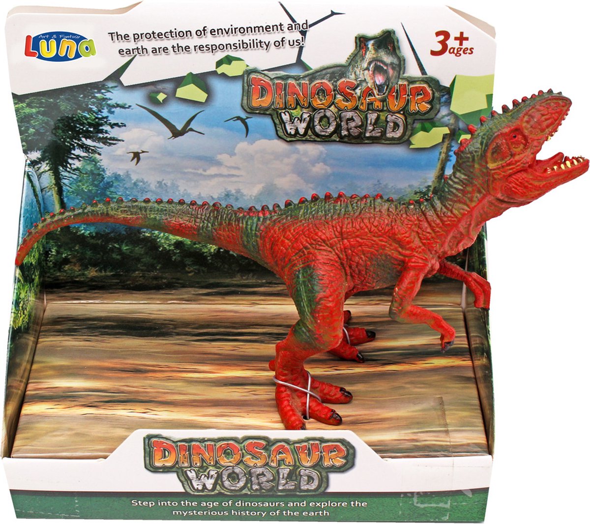 Luna Speelfiguur Giganotosaurus Junior ‎28 X 18,5 Cm Rood/groen