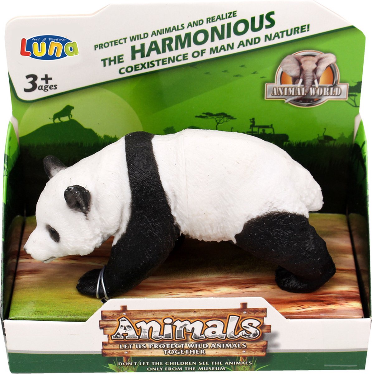 Luna Speelfiguur Panda Wild Animals Junior 6 X 11 Cm Bruin