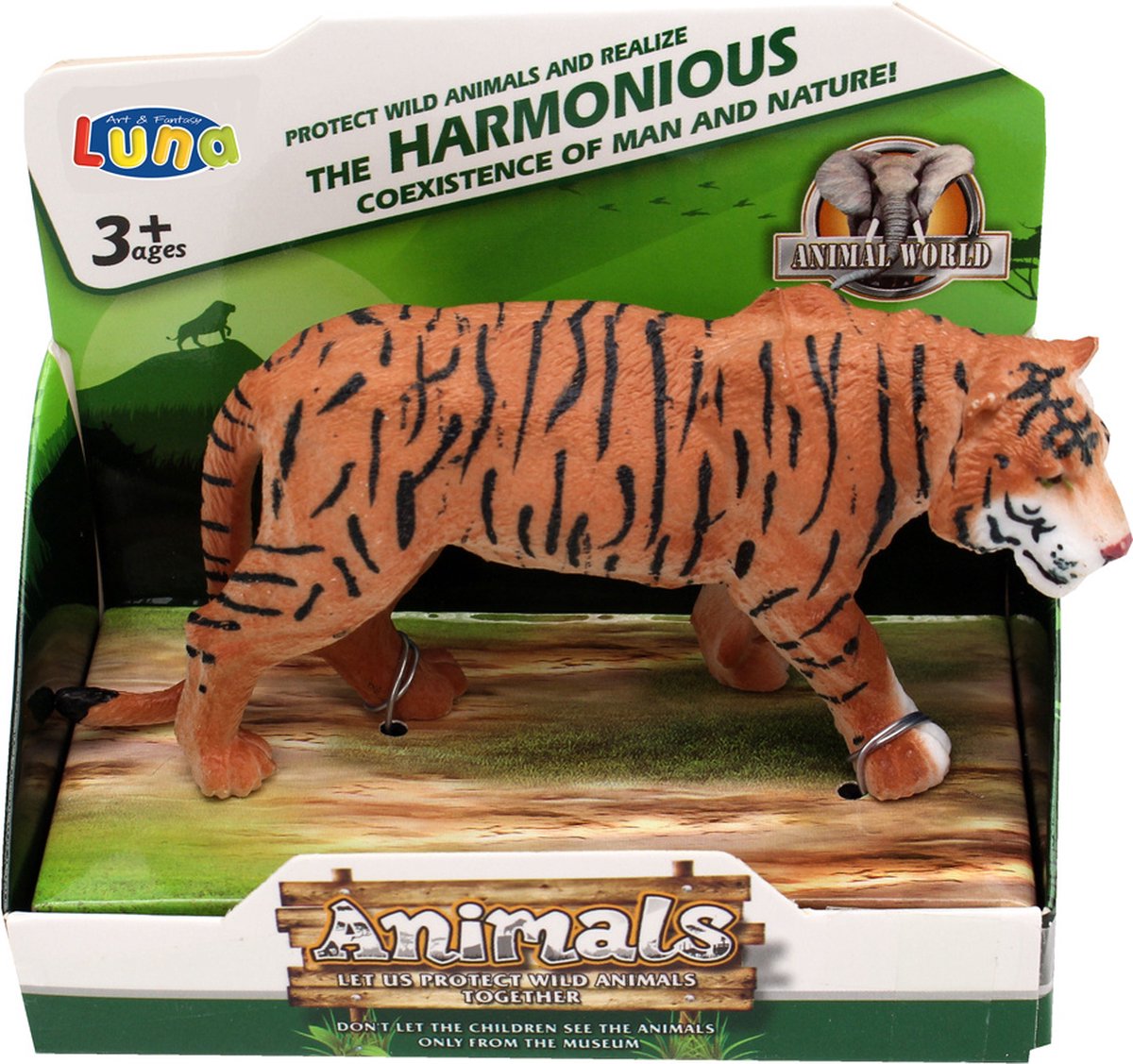 Luna Speelfiguur Tijger Wild Animals Junior 11 Cm Oranjebruin