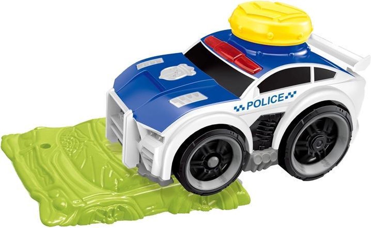 Luna Speelgoedauto Power Politie 23 X 10 Cm Blauw/groen 2-delig