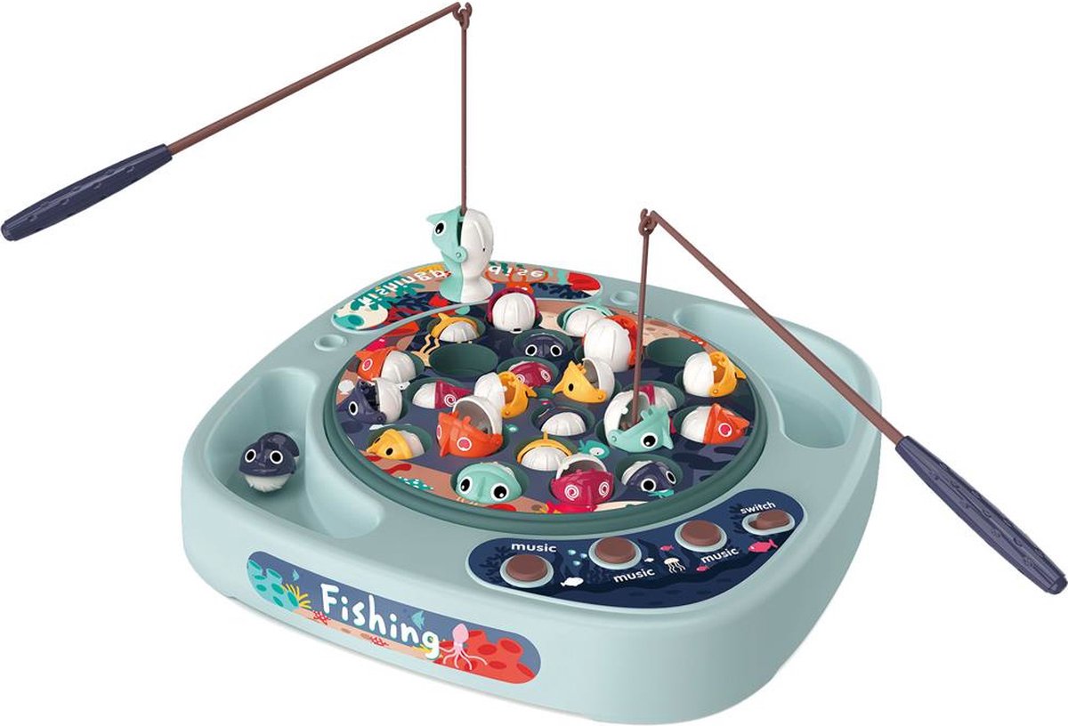 Luna Speelset Fishing Game Junior 24,5 Cm Blauwgrijs 29-delig