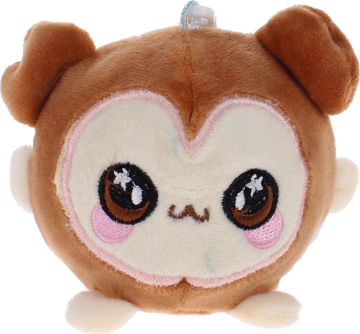 Luna Squishy Pluchen Figuur Sleutelhanger ∅10 Cm Beigebruin