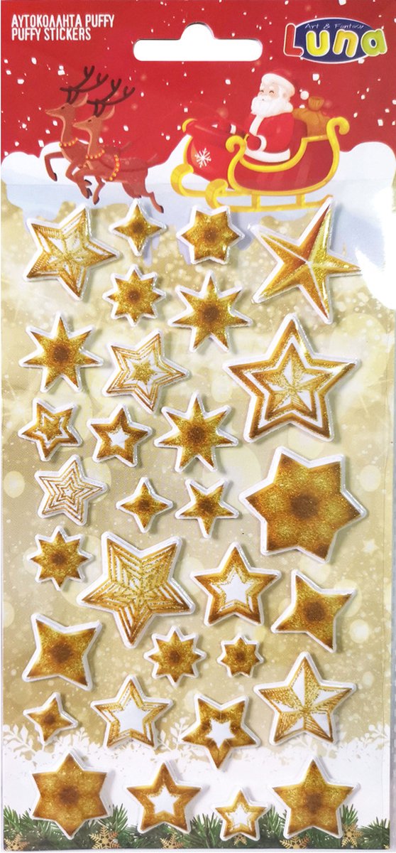 Luna Stickers Stars 22 X 10 Cm Papier Goud 31 Stuks