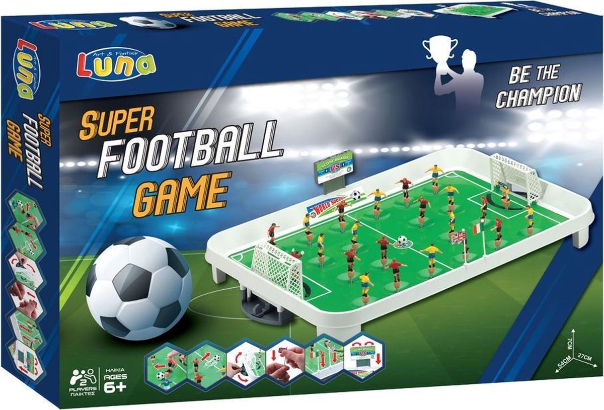 Luna Voetbalspel Junior 54 Cm Wit/groen 14-delig