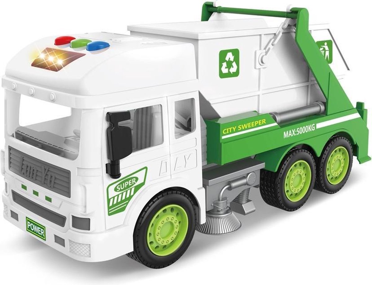 Luna Vuilniswagen City Sweeper Jongens 22 X 33 Cm Groen