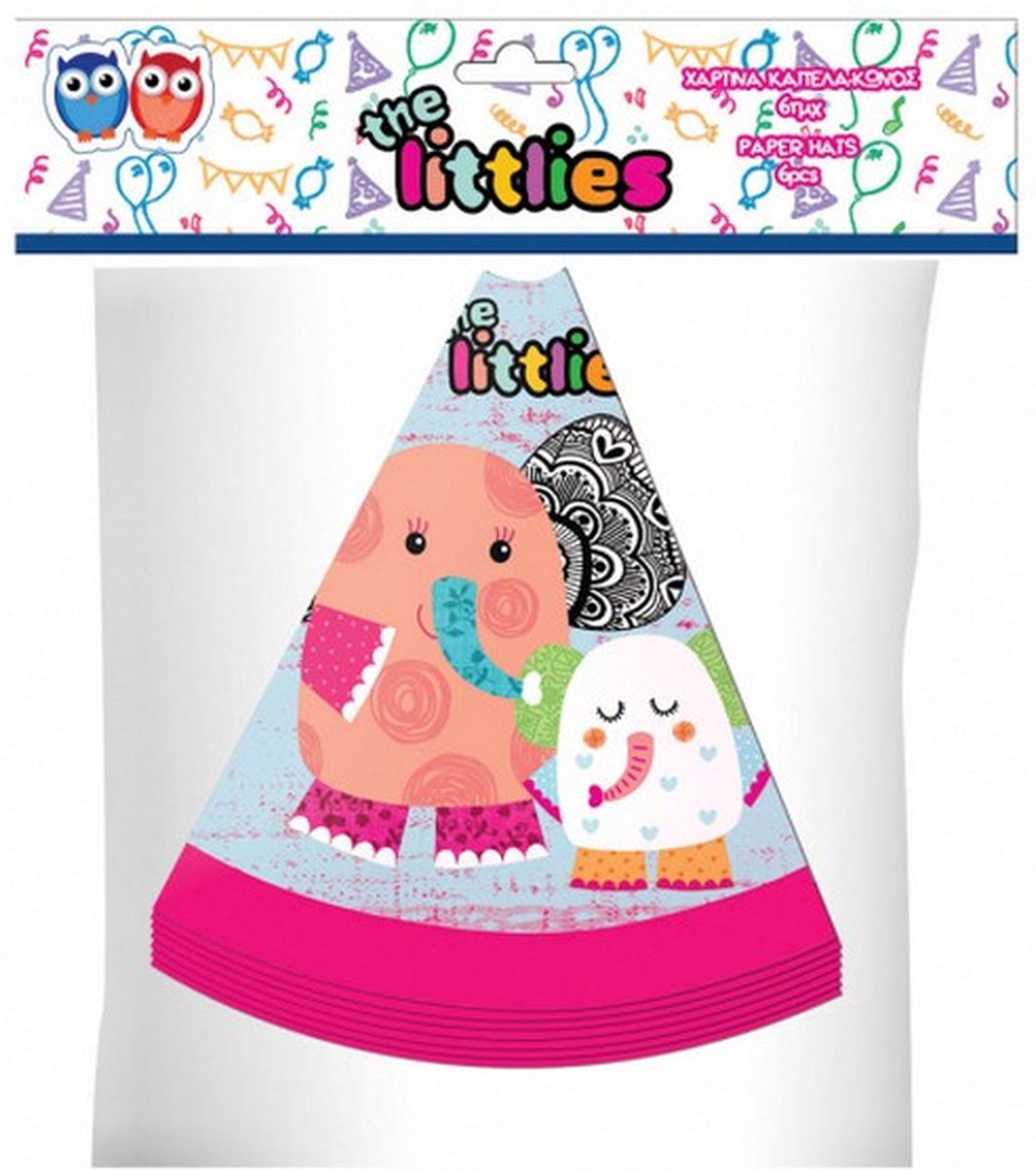 feesthoedjes The Littlies meisjes papier 6 stuks