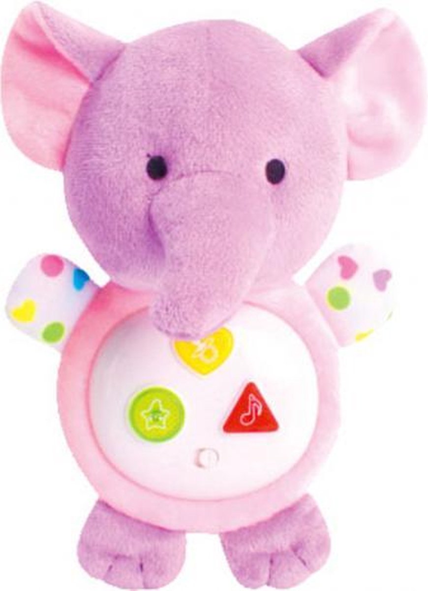 knuffelolifant pluche roze