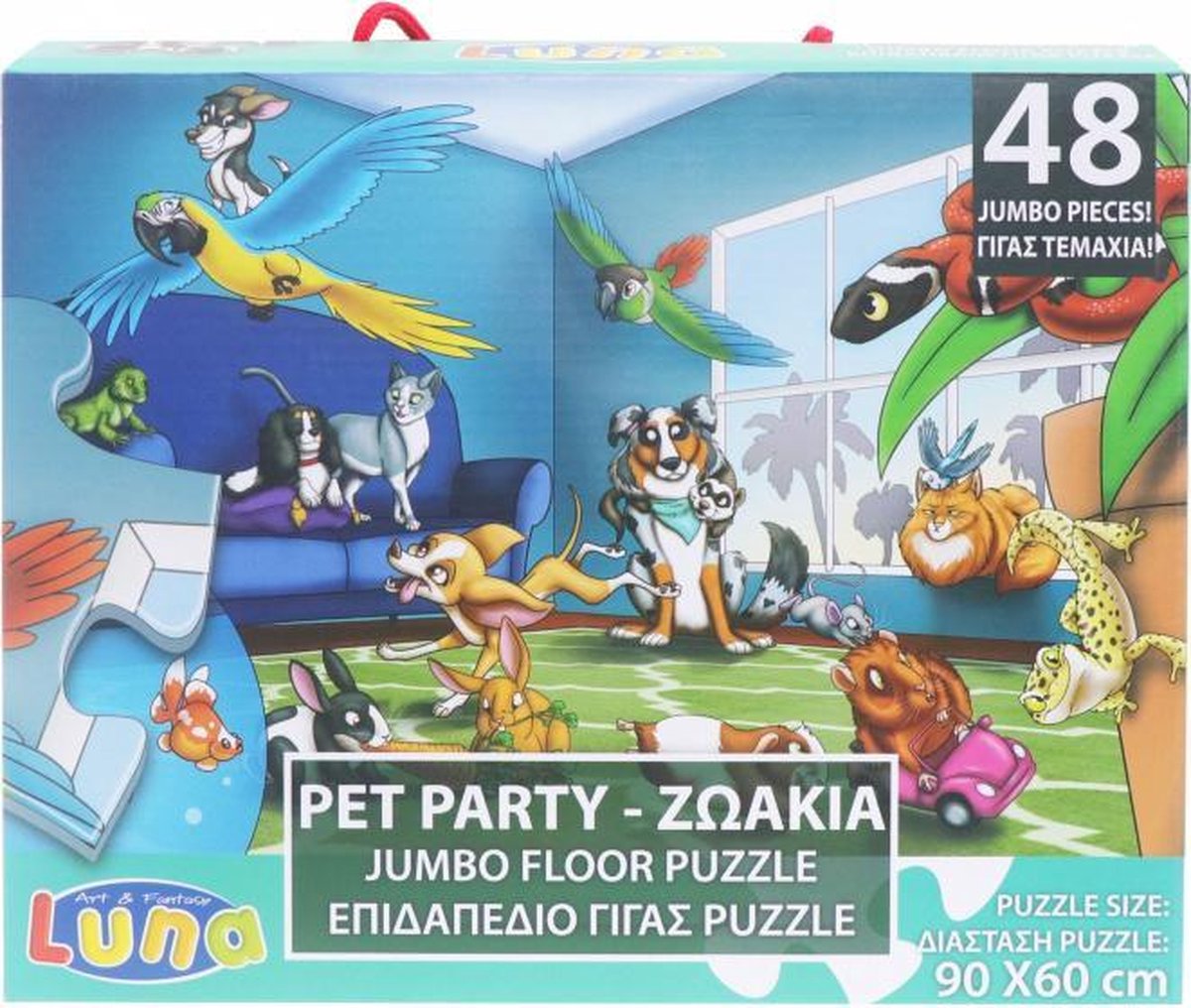 legpuzzel Pet Party junior karton 48 stukjes