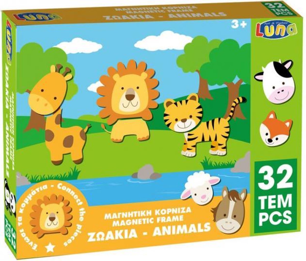 puzzel dieren junior 29 x 22 cm karton 32 stukjes