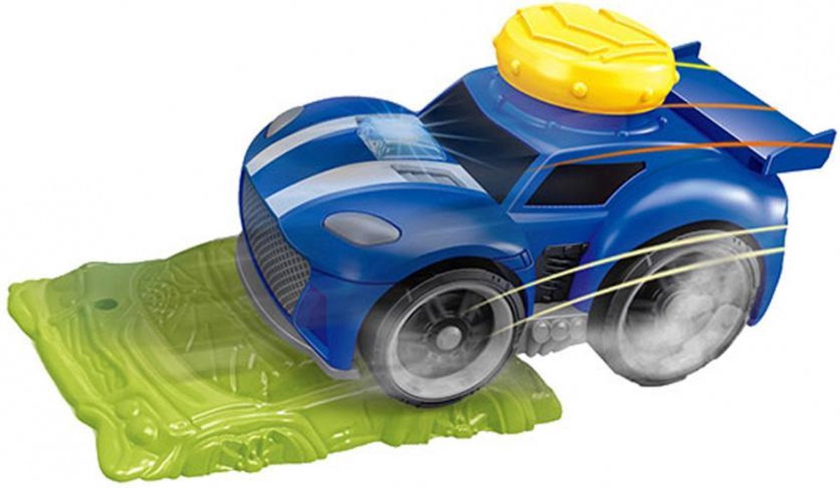 speelgoedauto Power 23 x 10 cm blauw/groen 2-delig