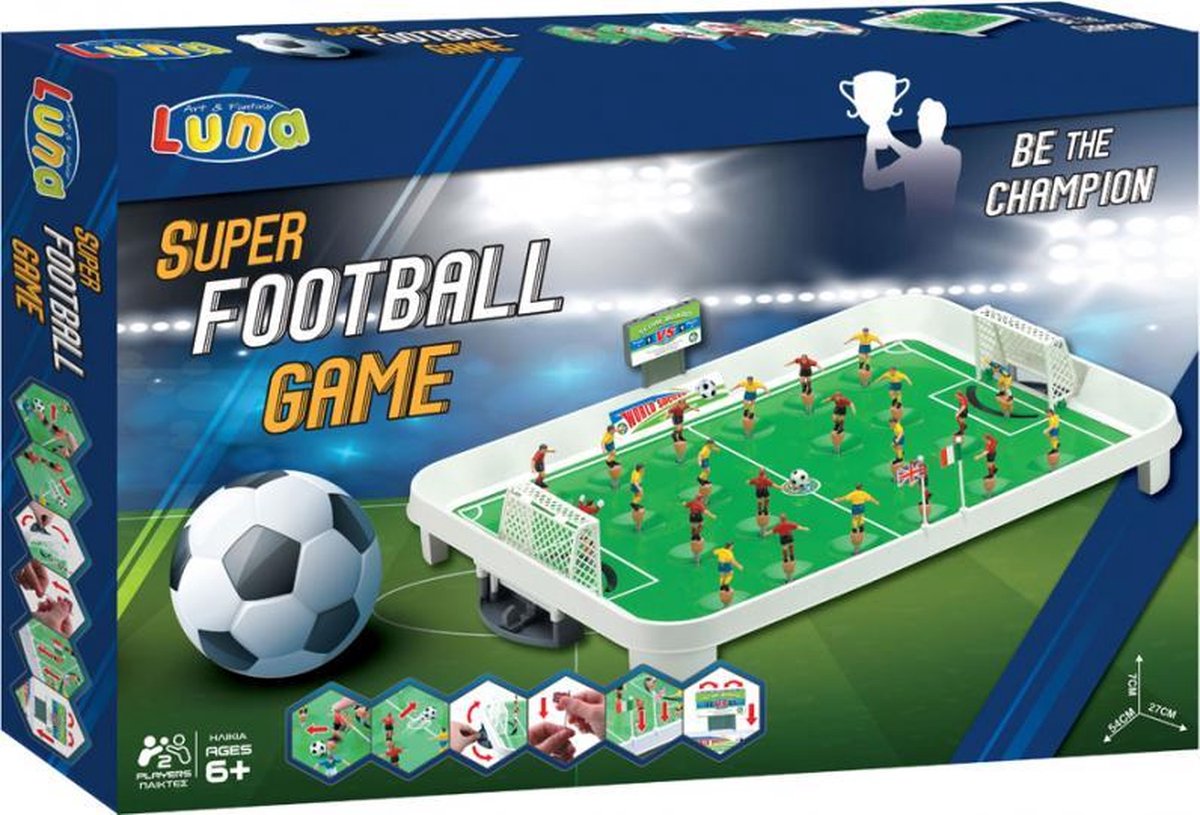 voetbalspel junior 54 cm wit/groen 14-delig