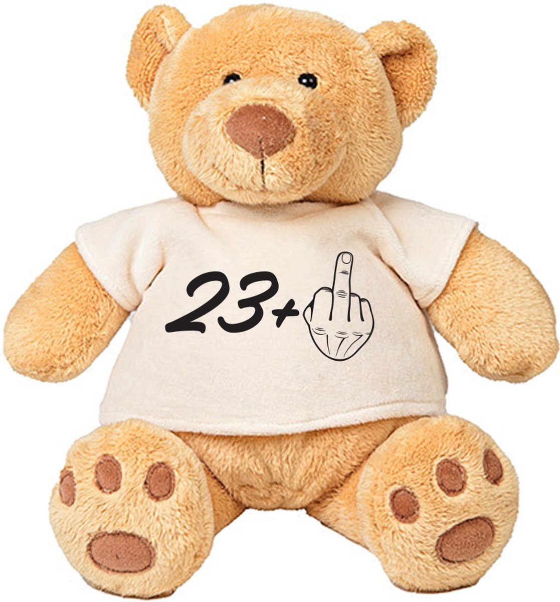 Pluche Beer 24 Jaar- feest - knuffel - cadeau - beertje - verjaardag