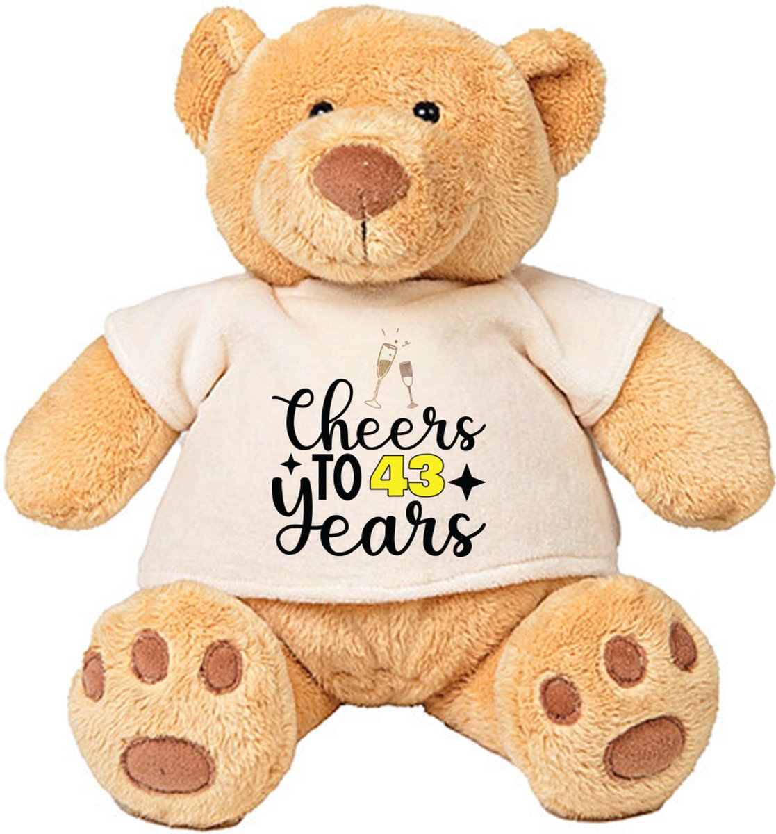 Teddy Beer Cheers To 43 Years - jarig - cadeau - verjaardag - knuffel