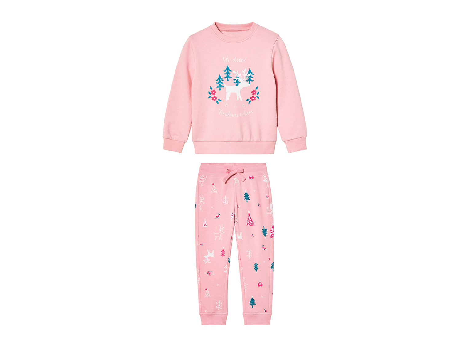 lupilu Baby kerstjoggingpak 2-delig (122/128, Roze)