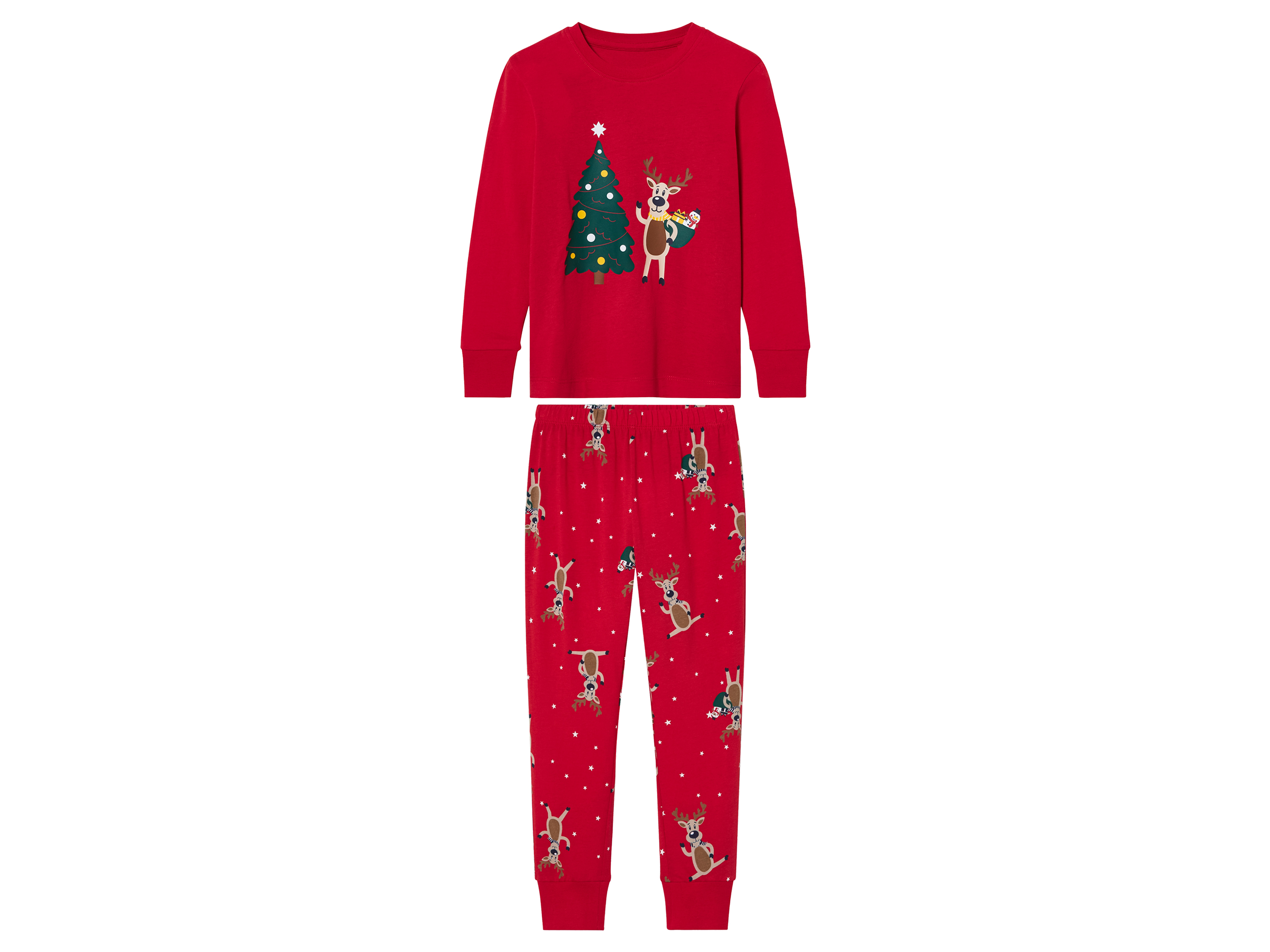 lupilu Kerstpyjama voor kinderen (98 - 104, Rood)