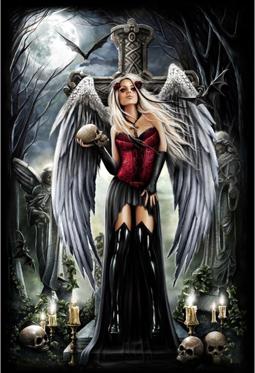 Diamond Painting -  Angel of Death -  Engel van de Dood - 60x90 cm (Volledige Bedekking) - Inclusief Premium Tools