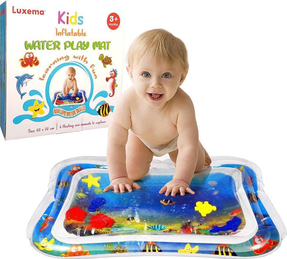   - Baby Opblaasbare Waterspeelmat - Hoge Kwaliteit - Baby Trainer - Water Speelmat - Baby shower - Kraamcadeau - Water speel mat - Speelkleed Aquamat - Speelgoed - watermat