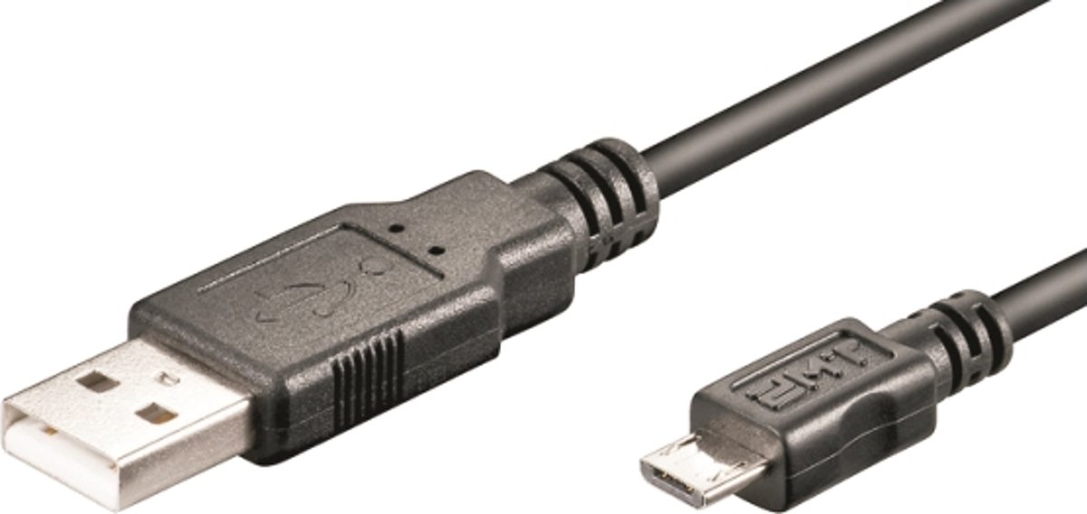 M-Cab 7001301 USB-kabel 1 m USB A Micro-USB B Mannelijk Zwart