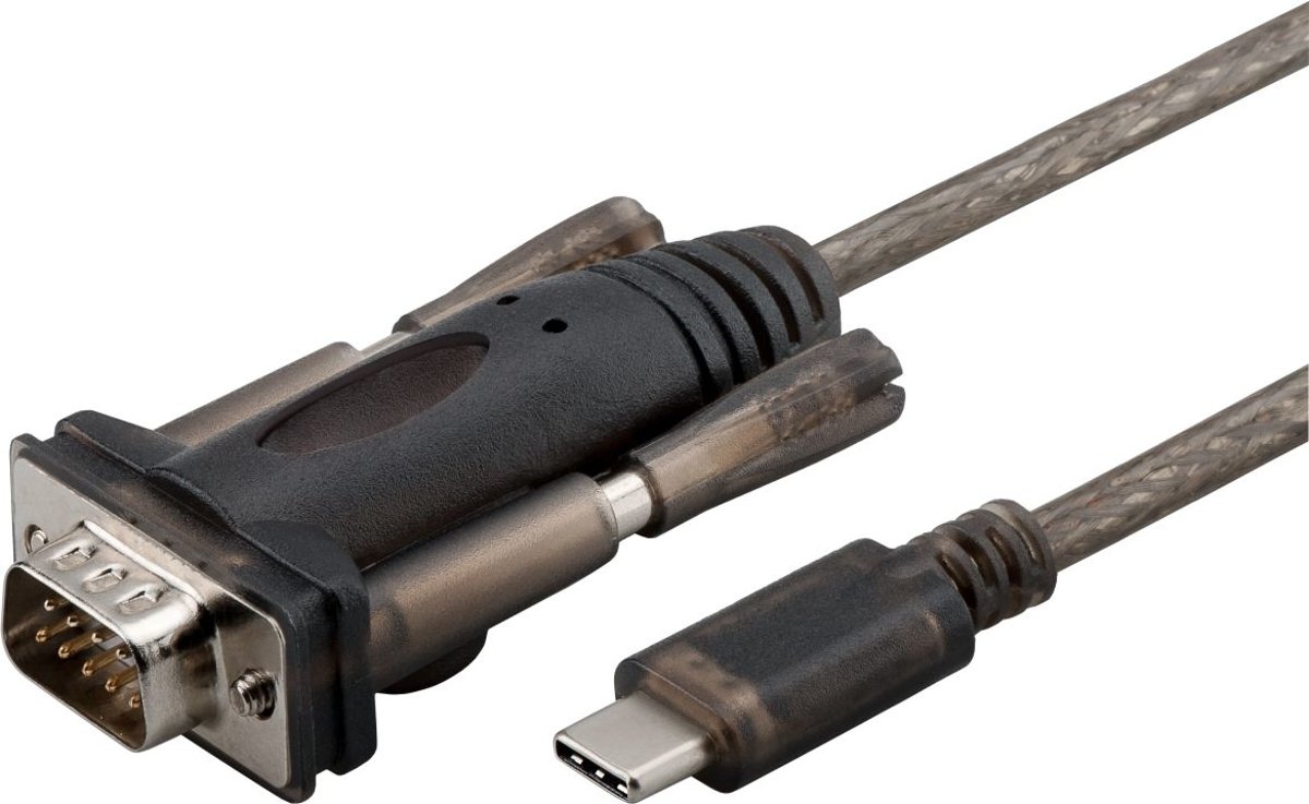 M-Cab 7100099 RS-232 USB 2.0 C Zwart kabeladapter/verloopstukje