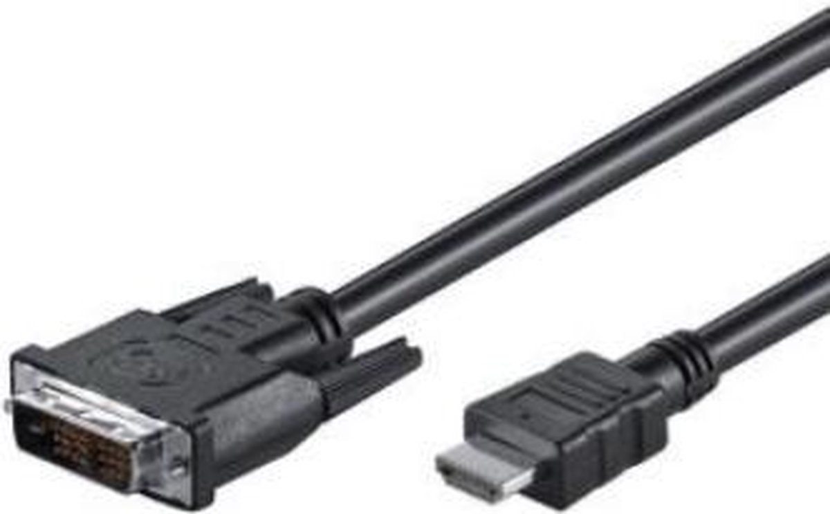 M-Cab HDMI/DVI-D cable 2m black Zwart