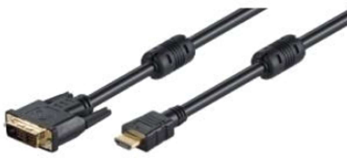 M-Cab HDMI/DVI-D cable 3m black 3m HDMI DVI-D Zwart