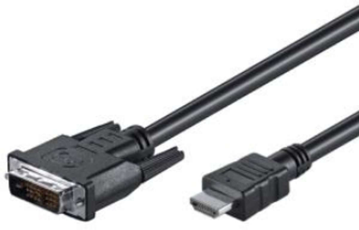 M-Cab HDMI/DVI-D cable 3m black Zwart