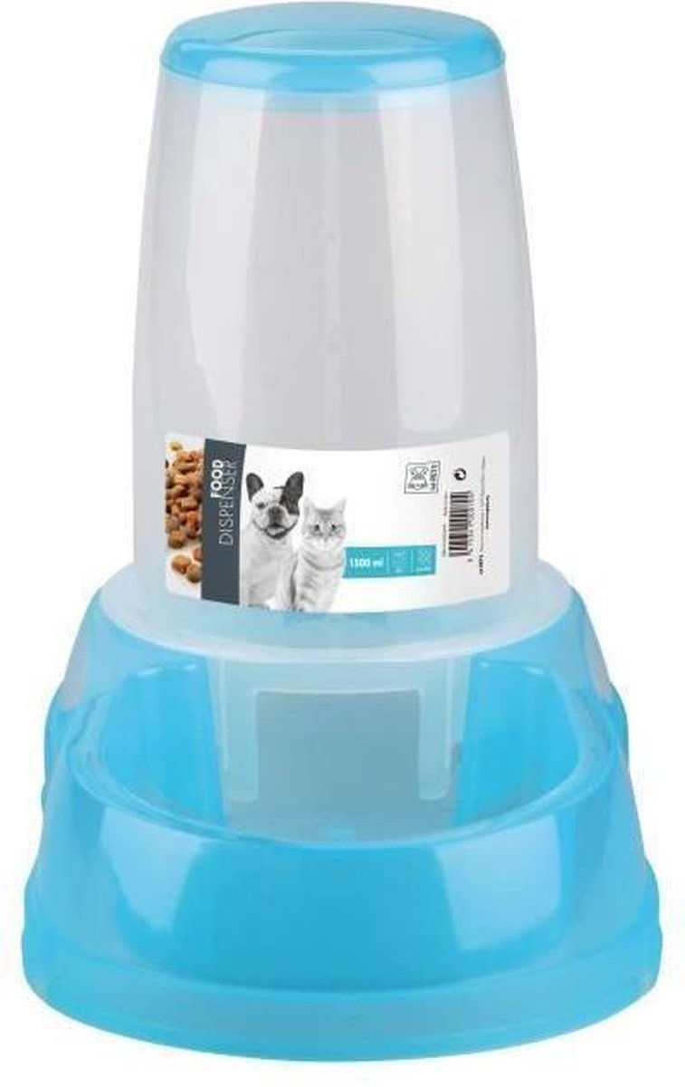 MPETS Kroketdispenser VOEDSELDISPENSER - Voor kat en hond - 1500 ml - Blauw