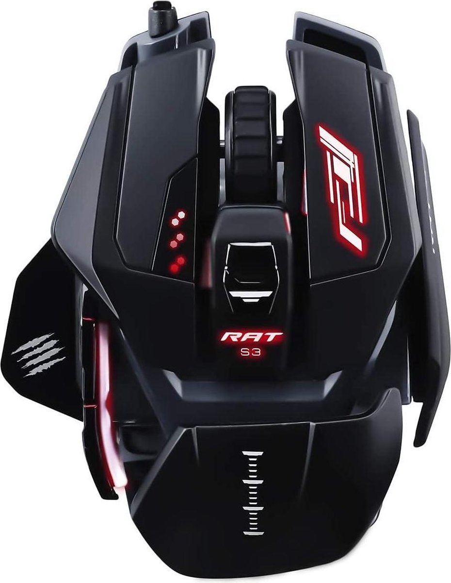 Mad Catz R.A.T. S3 bk  - Gaming muis - Aluminium behuizing - RGB-verlichting - Zwart - Mad Catz