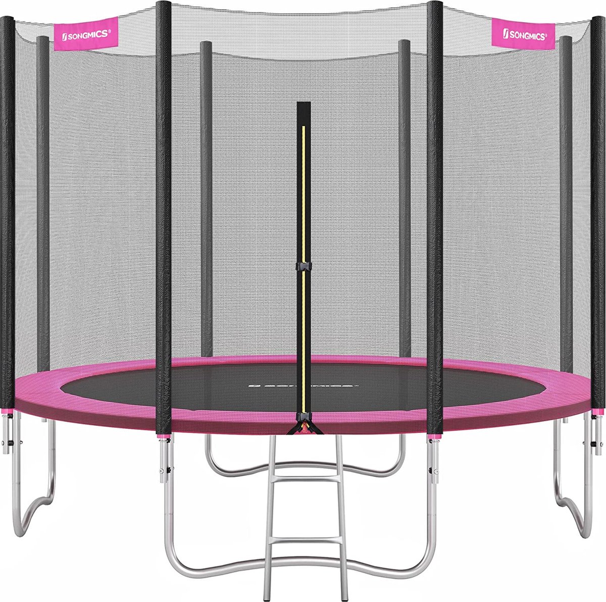 Mara Trampoline Met Veiligheidsnet - Trampolines - Tuin - Zwart/Roze - Ø 305