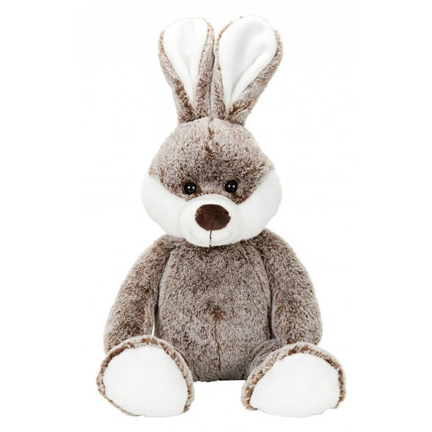 Pluche konijntje/haas bruin knuffel 22 cm knuffeldieren - Knuffel huisdieren