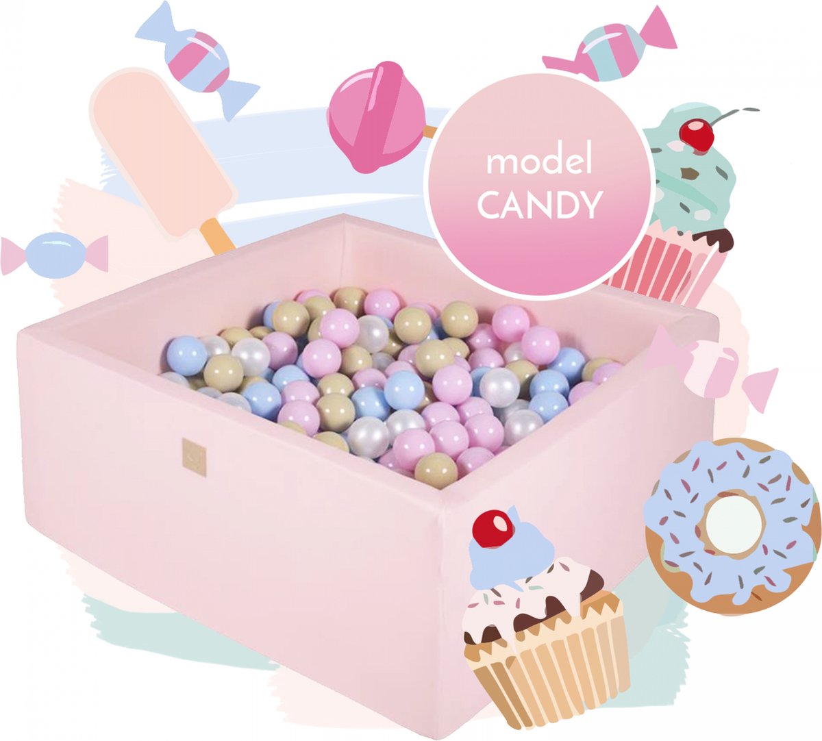 BESTSELLER 110x110x40 incl. 500 ballen - Candy Set