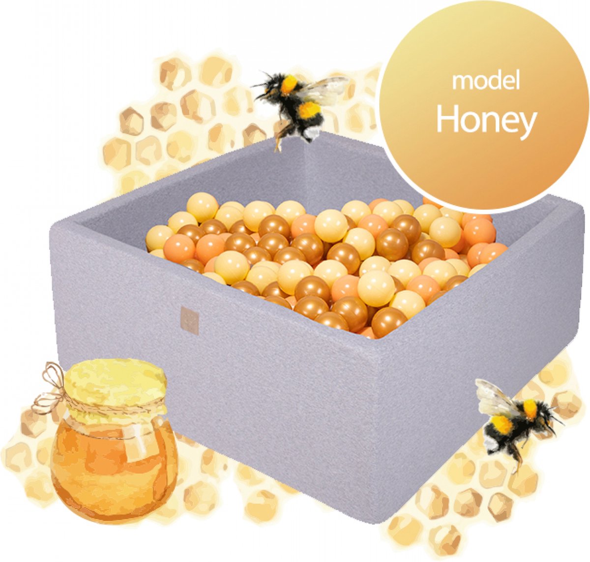 BESTSELLER 110x110x40 incl. 500 ballen - Honey Set