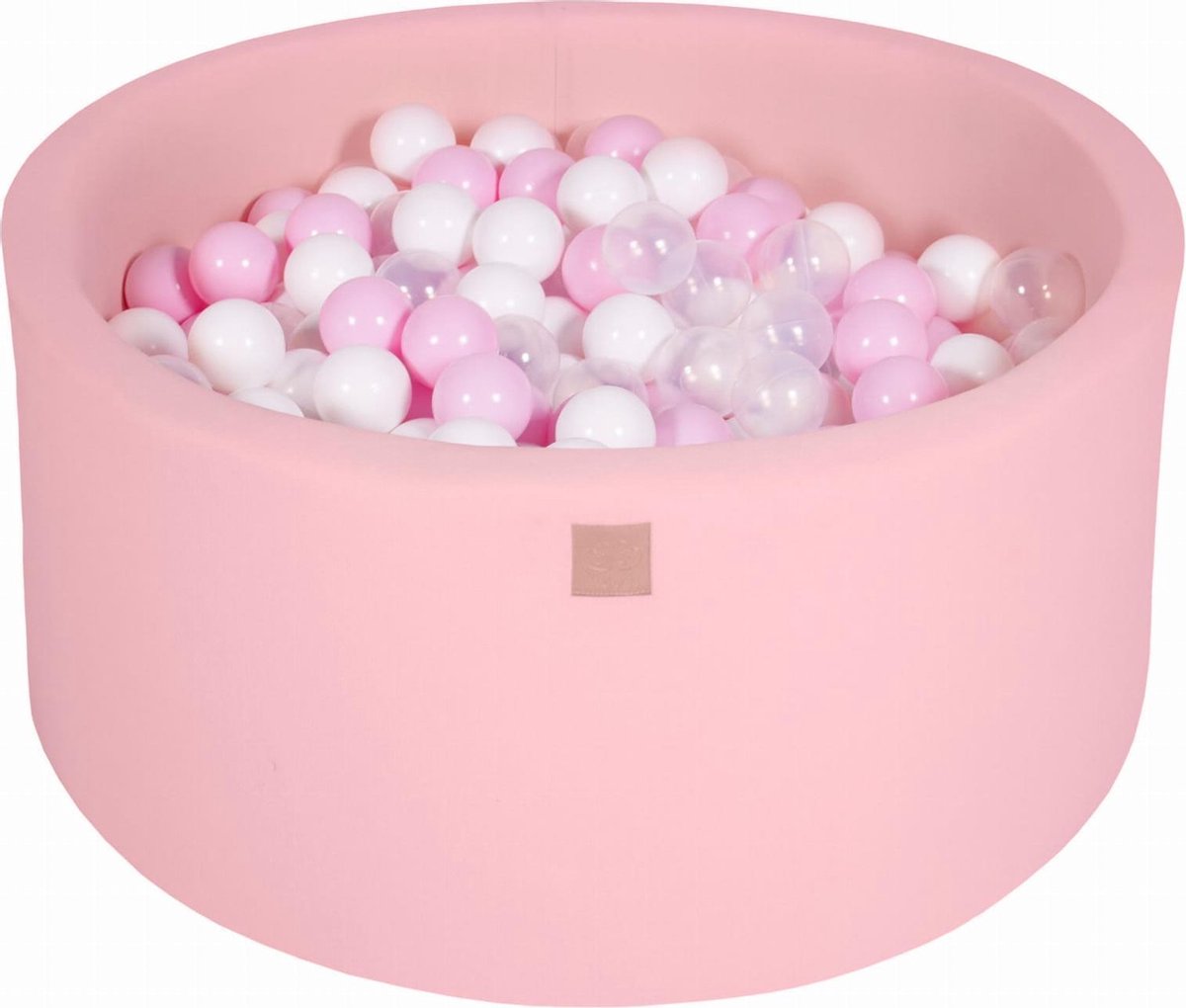 MeowBaby® Ronde   set incl 300 ballen 90x30cm - Licht Roze: Wit, Roze, Transparant