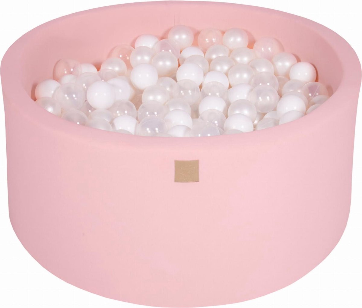 MeowBaby® Ronde   set incl 300 ballen 90x30cm - Licht Roze: Wit, Transparant, Parel Wit