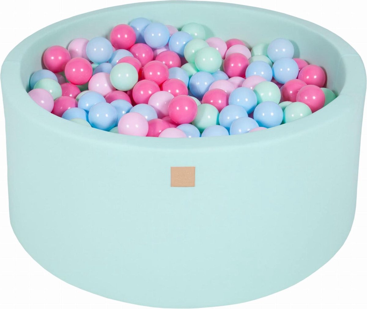 MeowBaby® Ronde   set incl 300 ballen 90x40cm - Mint: Mint, Babyblauw, Licht Roze, Roze